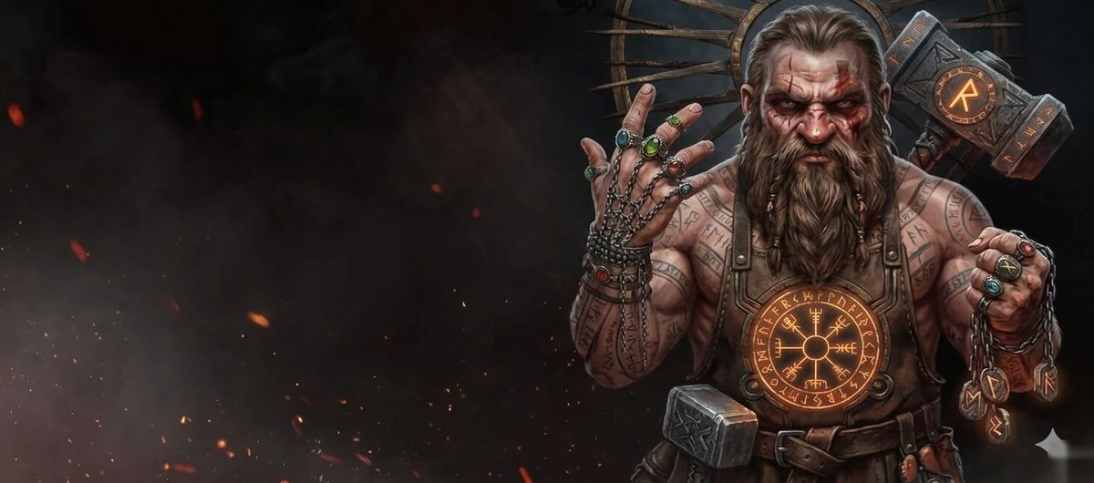 Detailed fantasy hero character artwork